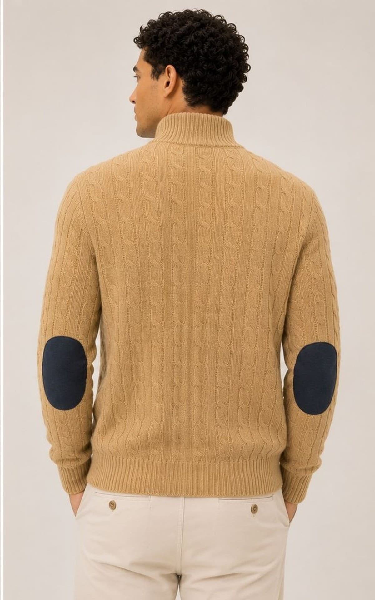 Cable-Knit Henley Pullover view 2
