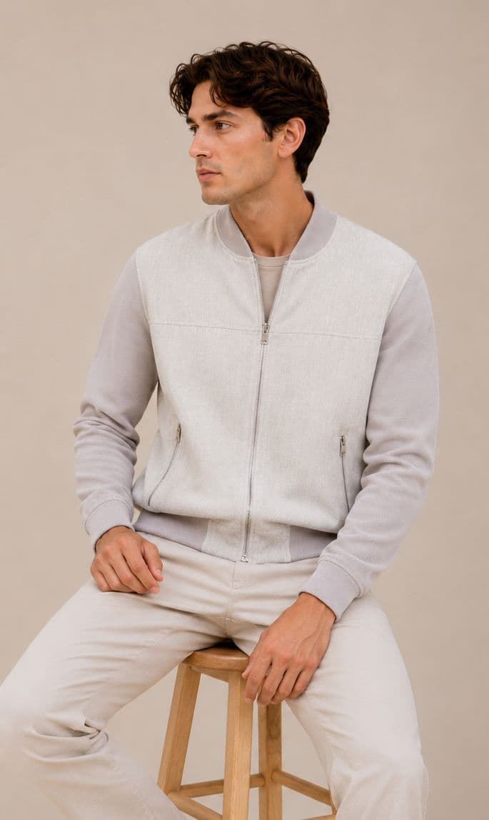 Cashmere Knit Bomber view 3