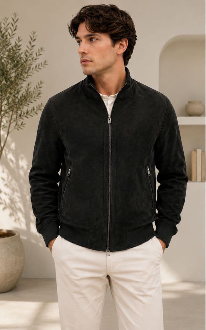 Suede & Cashmere Bomber