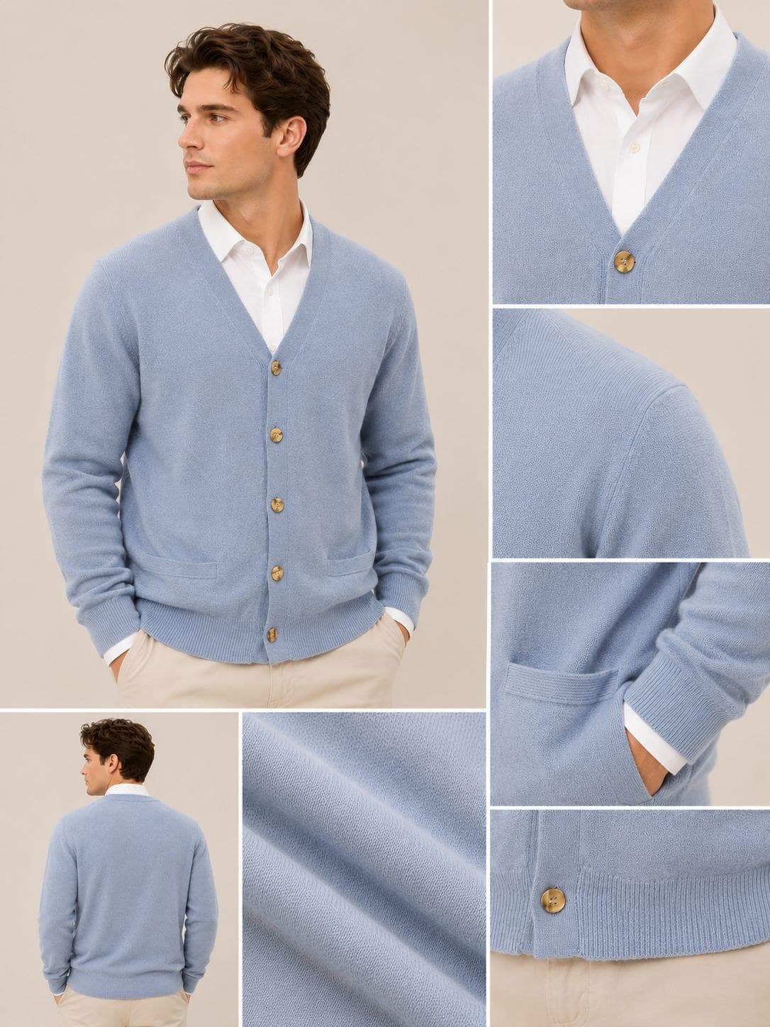 V-Neck Cashmere Cardigan view 2