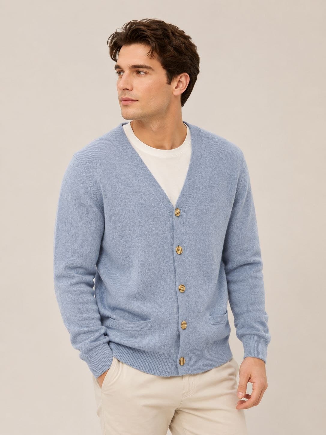 V-Neck Cashmere Cardigan