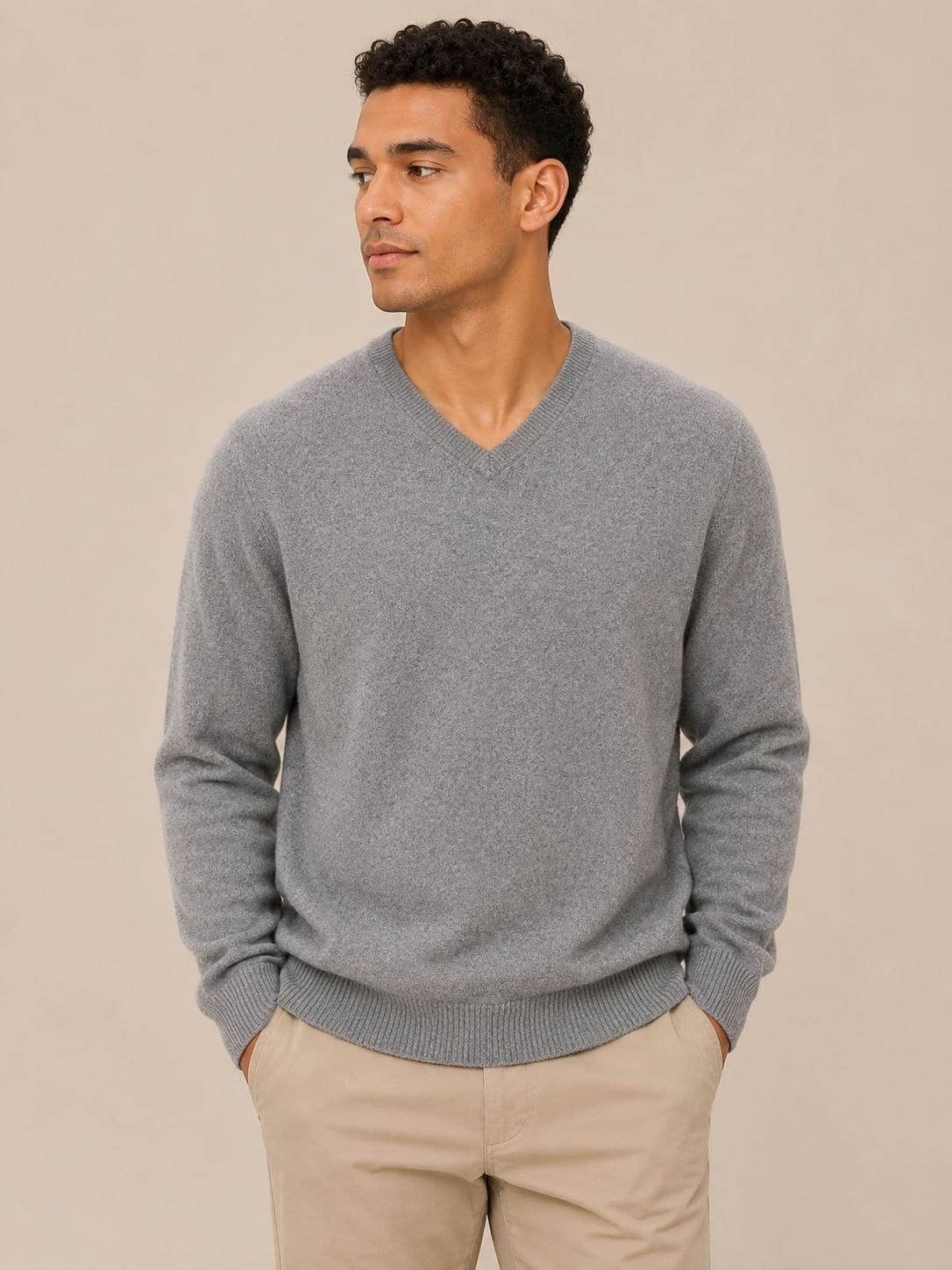 Classic V-Neck Cashmere Sweater
